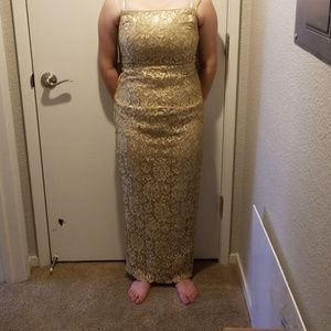 Gold prom dress
